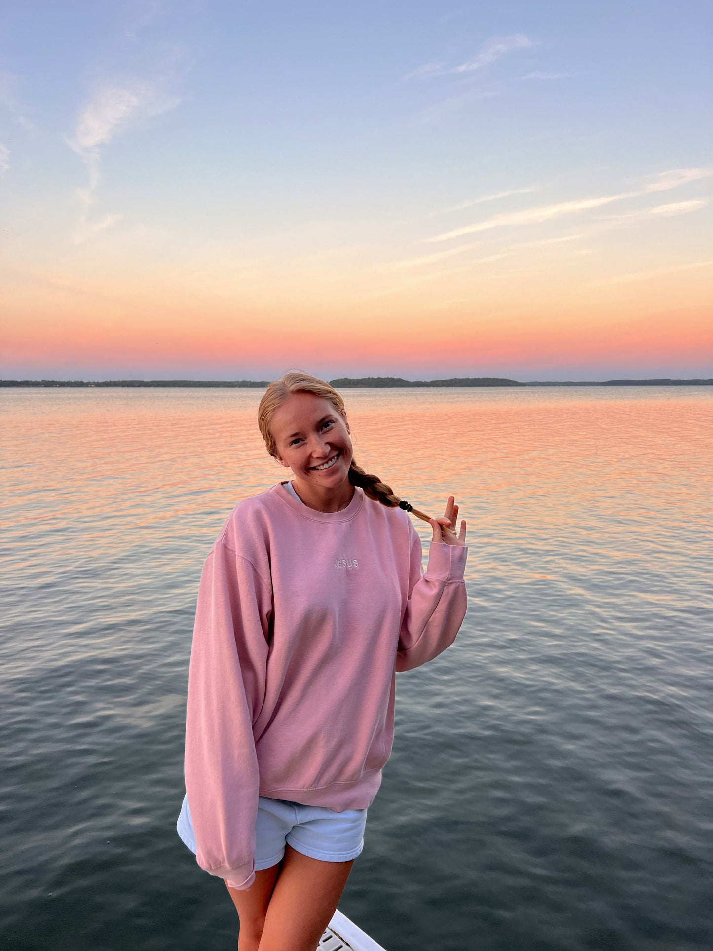 Jesus Crewneck: Dusty Pink